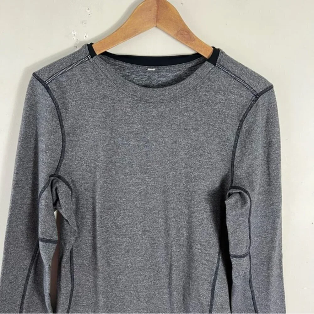 Lululemon Metal Vent Tech Long Sleeve Shirt Mens Grey Performance Active Small - Picture 3 of 11
